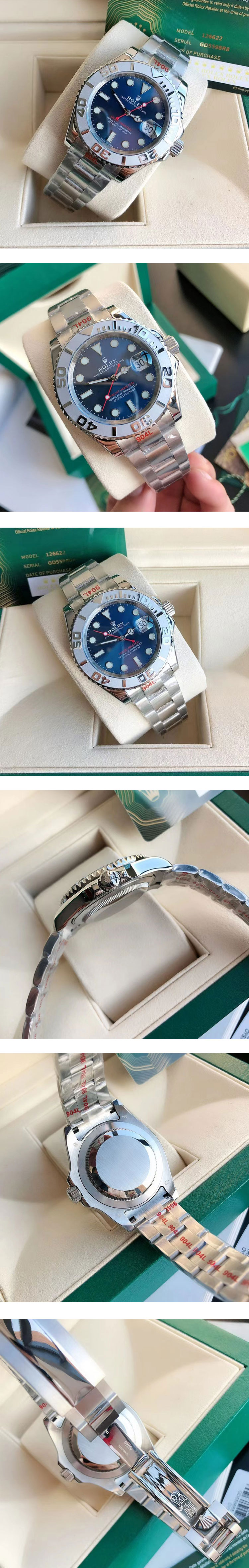 新作(ROLEX)コピー 激安 ヨットマスター ブルー 40mm M126622-0002