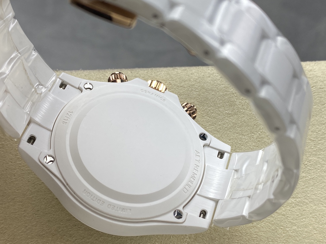 IPK工場ロレックス ホワイトセラミック デイトナコピー  ダイヤル AET コラボ[4130 ムーブメント][5]