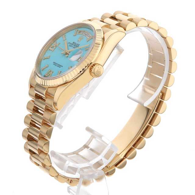 ROLEX デイデイト販売 128238 36 パヴェダイヤインデックス ターコイズ [1]