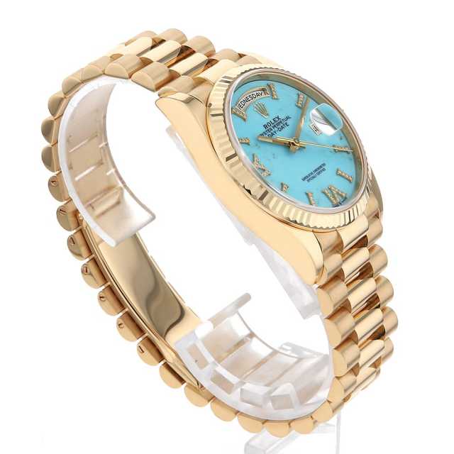 ROLEX デイデイト販売 128238 36 パヴェダイヤインデックス ターコイズ [2]