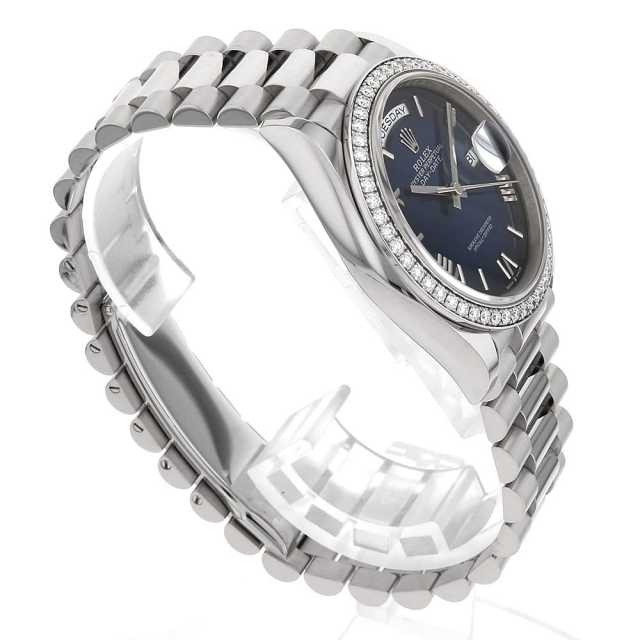 卓越性ロレックス128349RBRコピー デイデイト36 ベゼルダイヤ ブルー オンブレ[2]