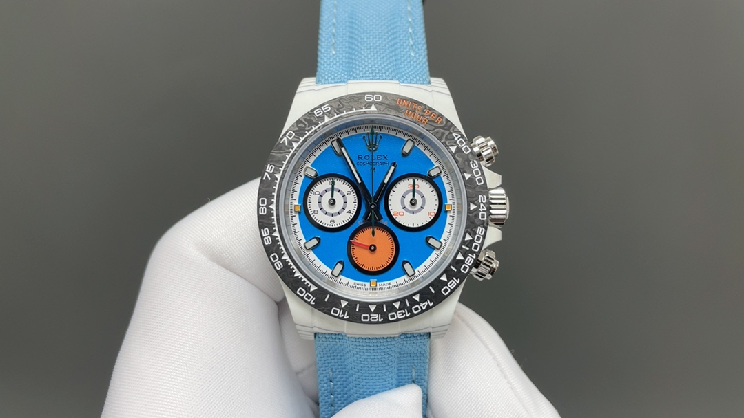 スカイブルーロレックス カーボンコピー DIW カスタムモデル デイトナ クロノグラフ116500LN