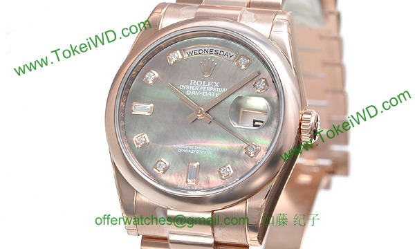 ロレックス(ROLEX) 時計 デイデイト 118205NG