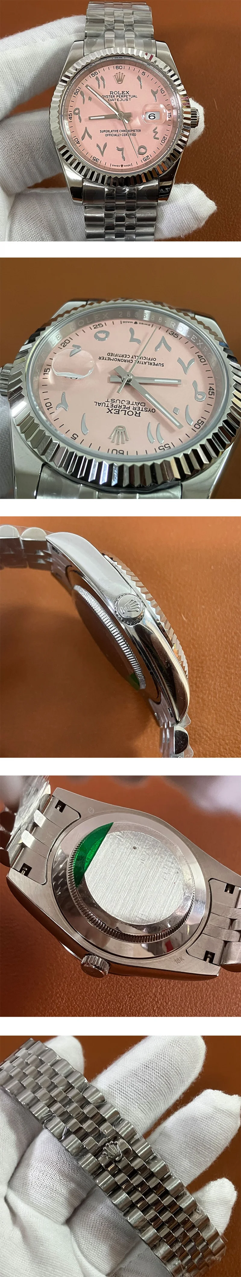 中東 ロレックスデイトジャスト 偽物126334 ピンク 41mm