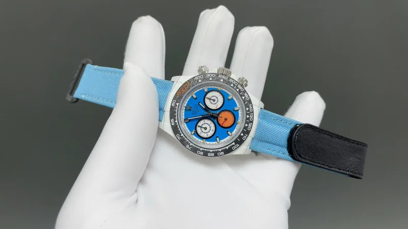 スカイブルーロレックス カーボンコピー DIW カスタムモデル デイトナ クロノグラフ116500LN[1]