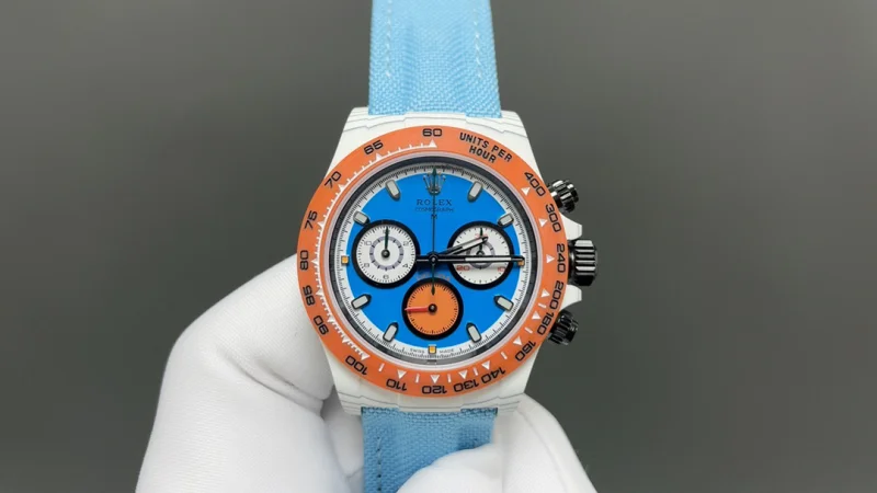 スカイブルーロレックス カーボンコピー DIW カスタムモデル デイトナ クロノグラフ116500LN[3]