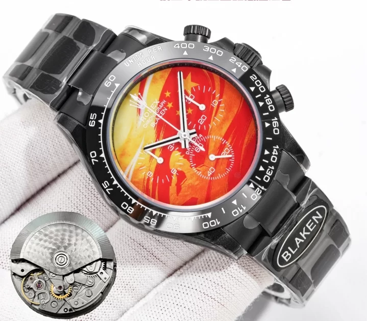 BLAKEN 限定カスタム ロレックスデイトナ 40mm DLC フルブラック 7750 ムーブメント116500LN-30
