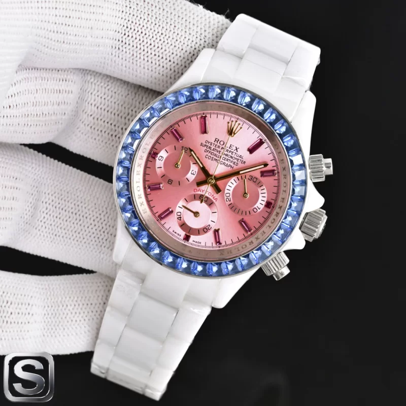 新作 ロレックス デイトナ 43mm ホワイトセラミック一体型 クロノクォーツ腕時計116500LNZ