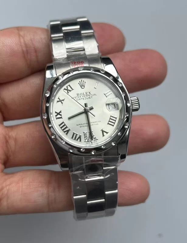 ロレックス レディースデイトジャストコピー 31mm ピンクマザーオブパール ダイヤベゼル279160