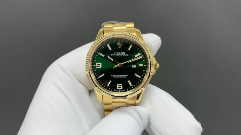 ロレックス レディースデイトジャスト 34mm シャンパン文字盤 ダイヤベゼル ラグジュアリー