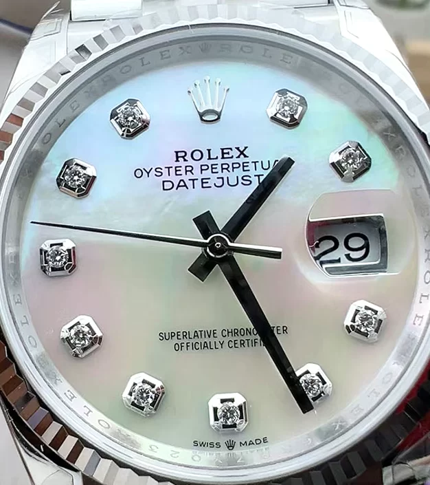 ロレックスコピー時計M126234-0020文字盤クローズアップ
