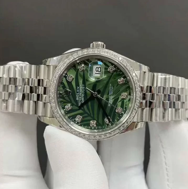 人気ブランド ロレックスコピーM126284RBR デイトジャストオリーブグリーン パーム 36mm
