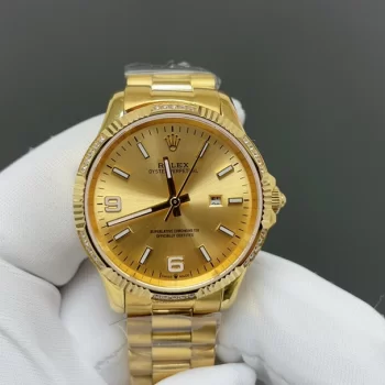 ロレックス レディースデイトジャスト 34mm シャンパン文字盤 ダイヤベゼル ラグジュアリー